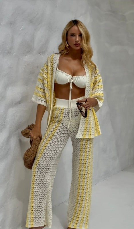 Conjunto Em tricot Kimono + Calça Bali