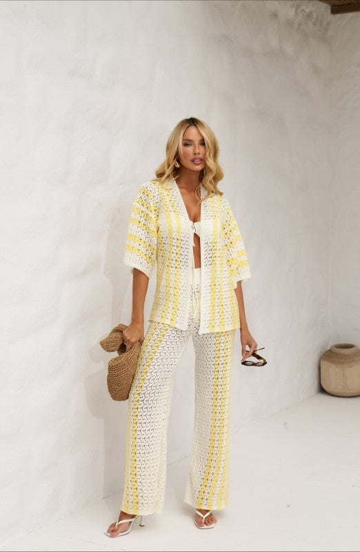 Conjunto Em tricot Kimono + Calça Bali