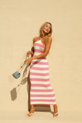 Juliana Modal Striped Midi Knit Dress