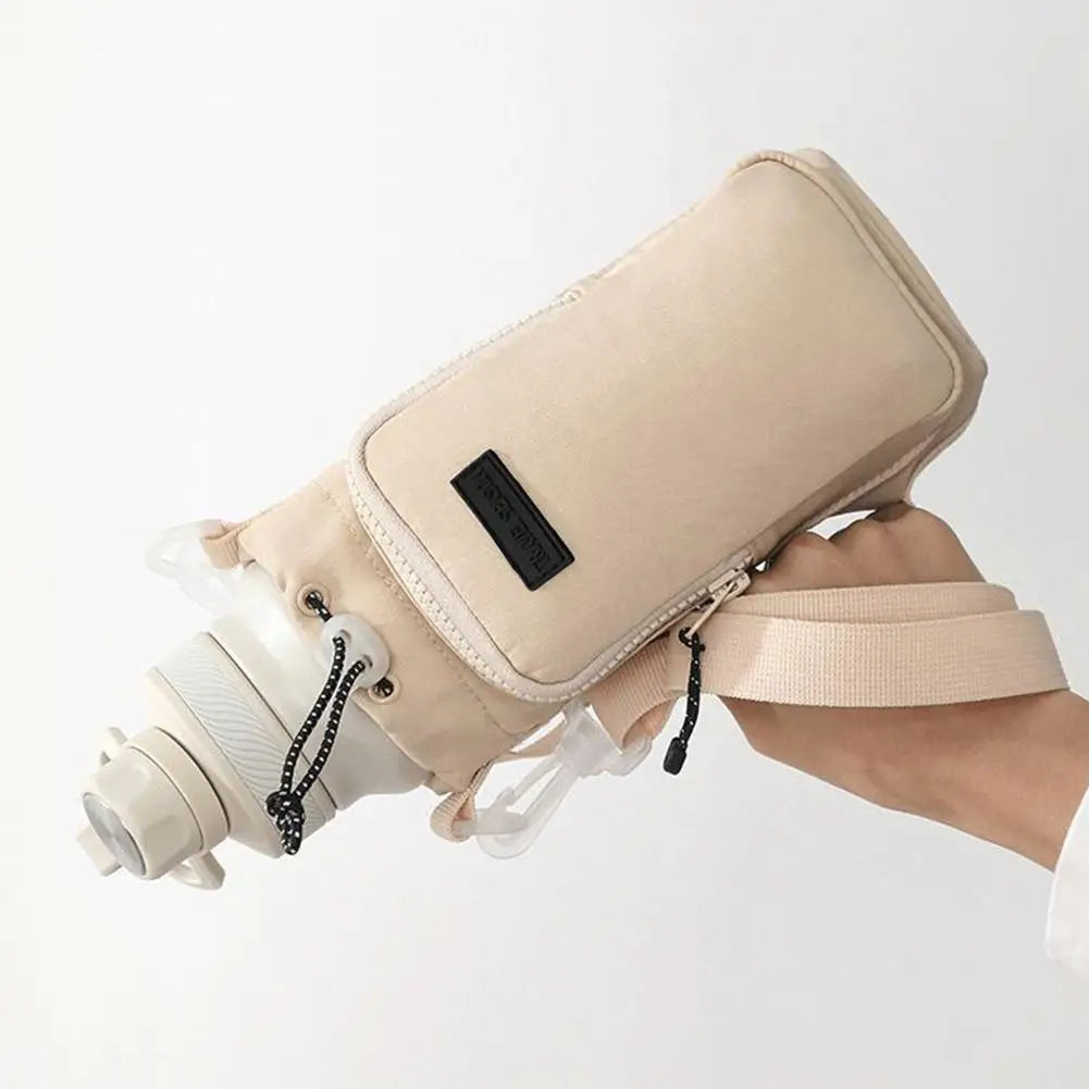 Water Bottle Carrier Bag with Phone Pocket
