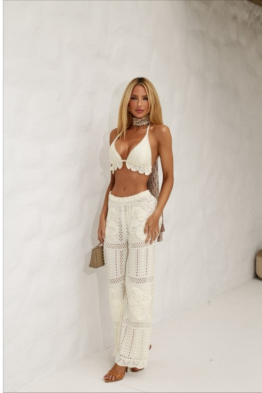 Conjunto em Tricot Linha Maldivas Off White